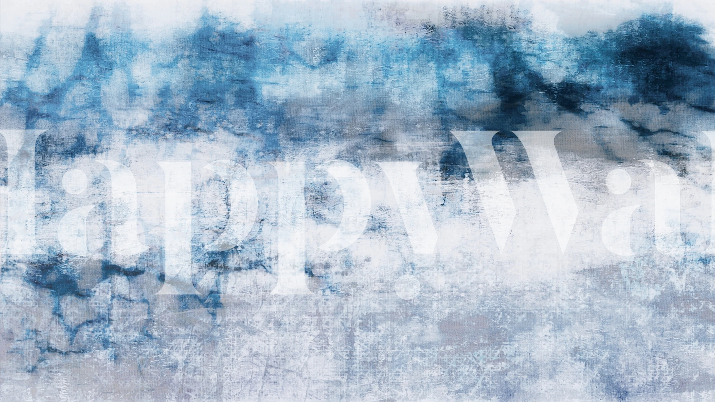 Indigo Ocean Collage wallpaper in a room