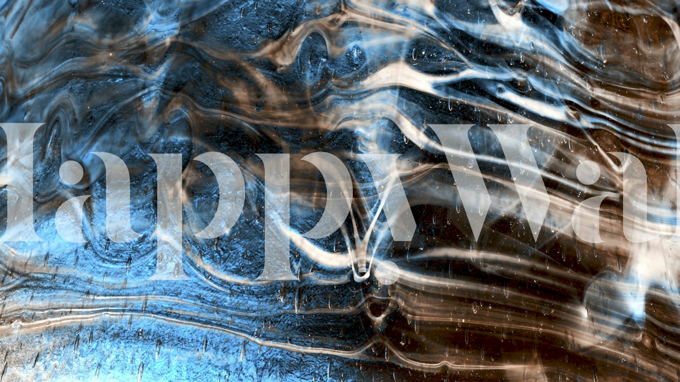 Μωσαϊκό τοίχου με μπλε και καφέ μαρμάρινο σχέδιο για ατμόσφαιρα χαλάρωσης