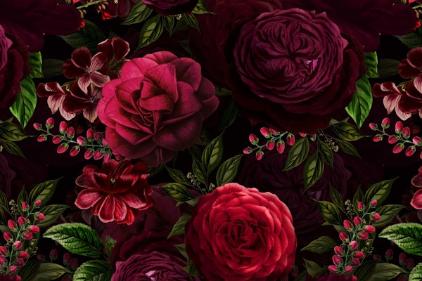 Baroque Opulent Mysterious Moody Florals