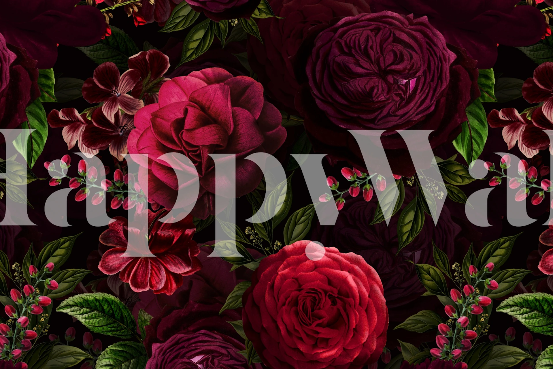 Baroque Opulent Mysterious Moody Florals wallpaper