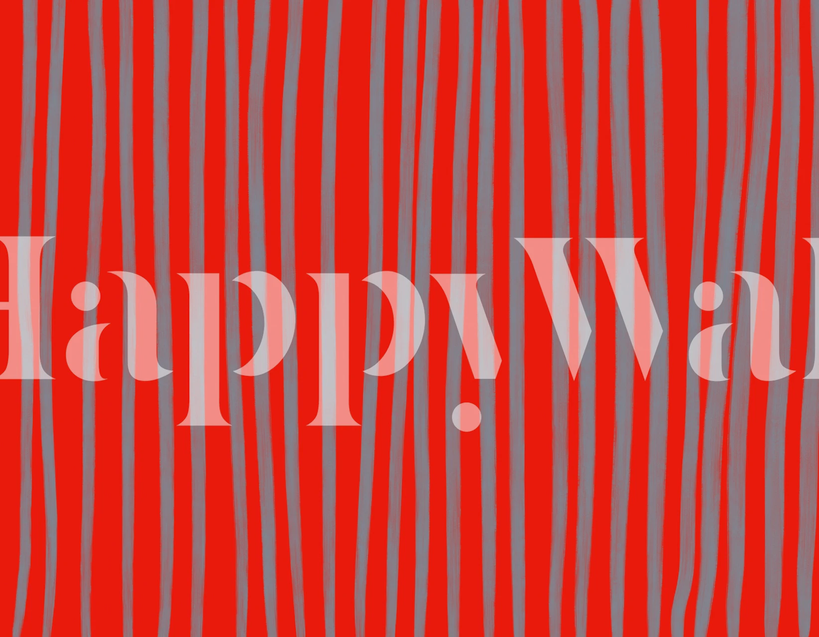 Papel pintado a rayas Simple Stripes Red And Grey en una habitación