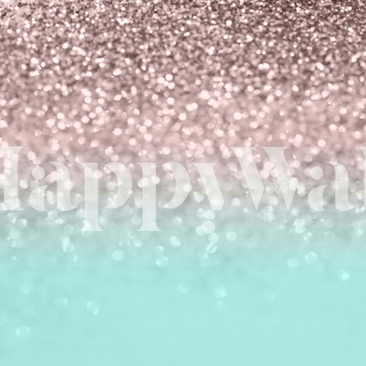 Rose Gold Aqua Glitter tapet vist i et rom