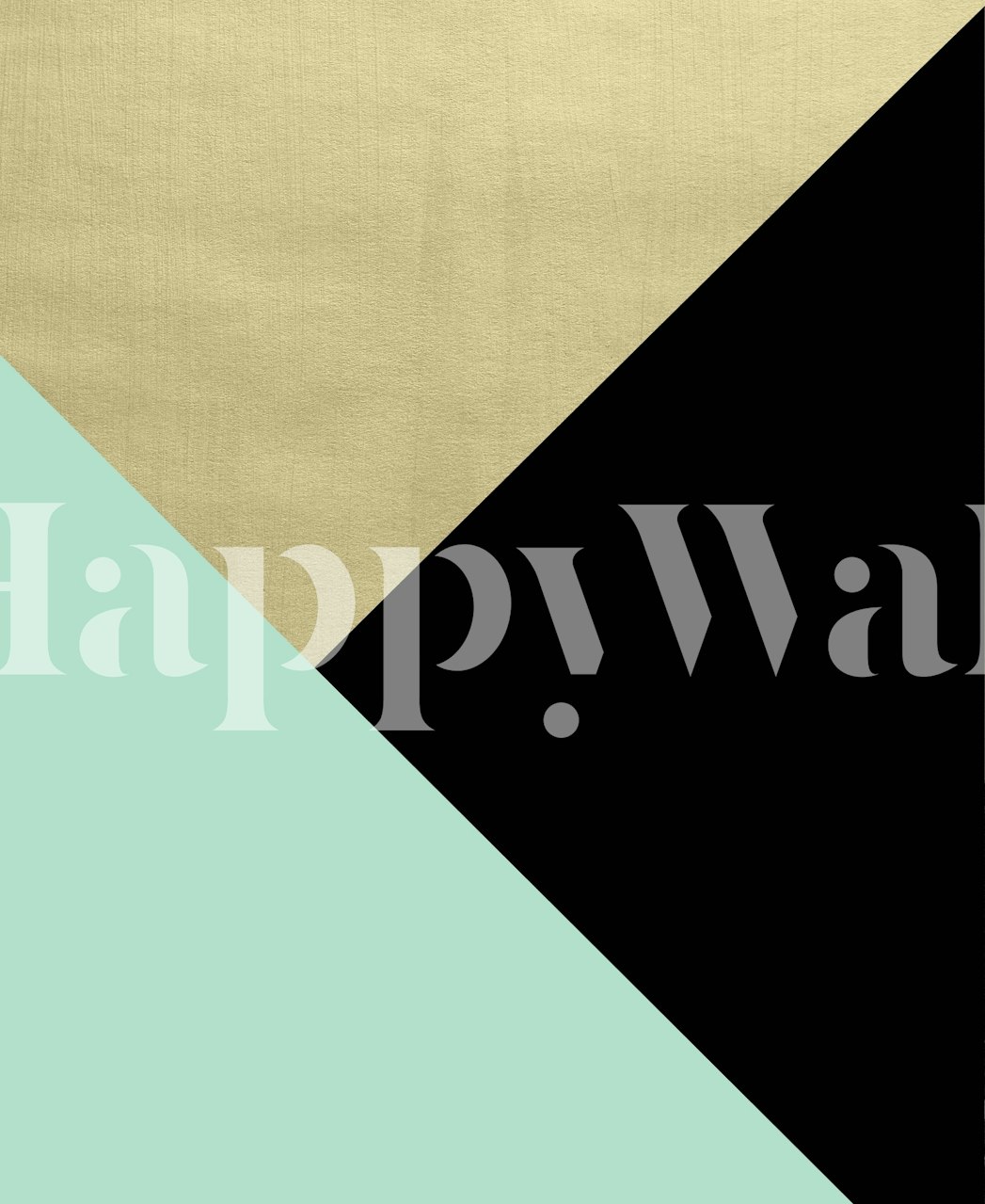 Gold Mint čern Wallpaper geometrický v místnosti