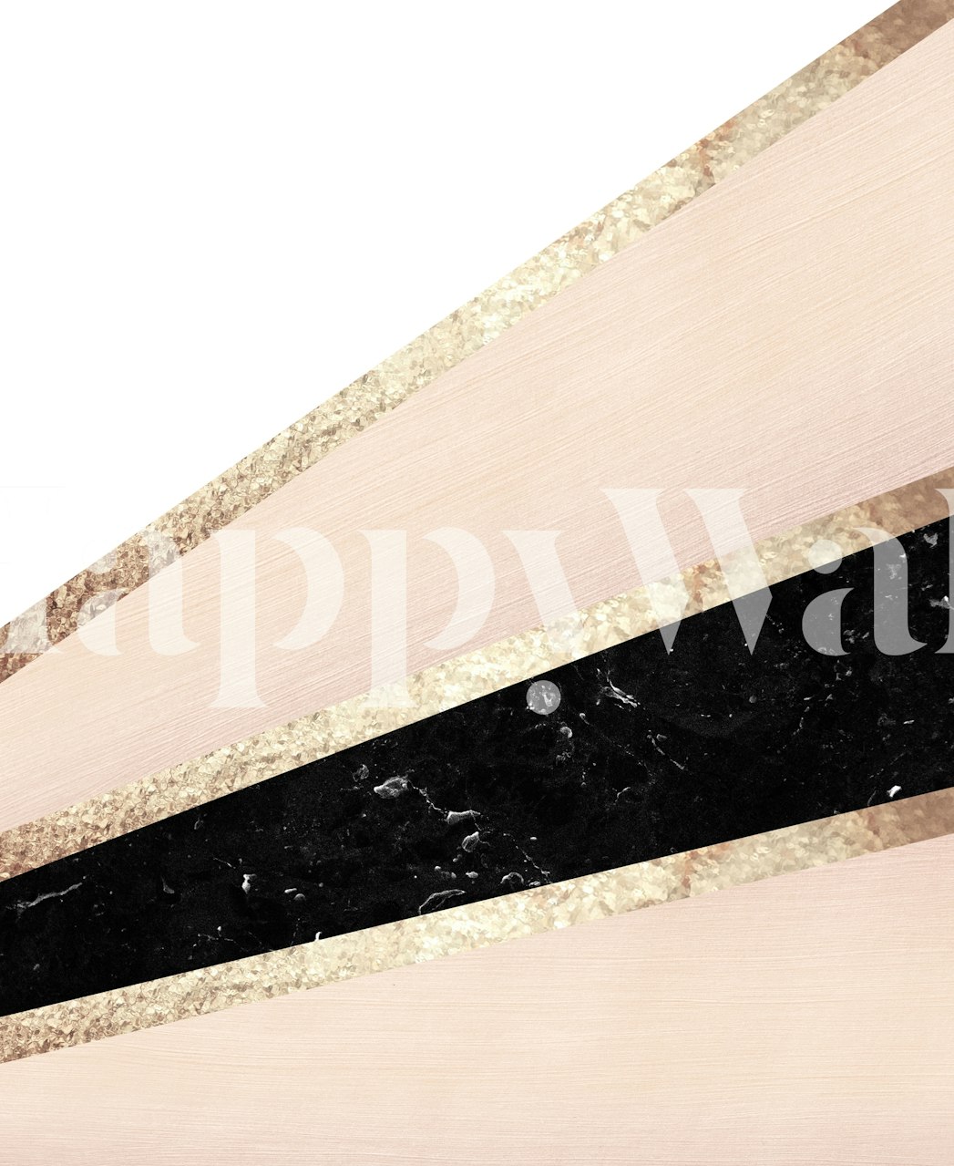 Blush White Marble Rose tapet i et rum