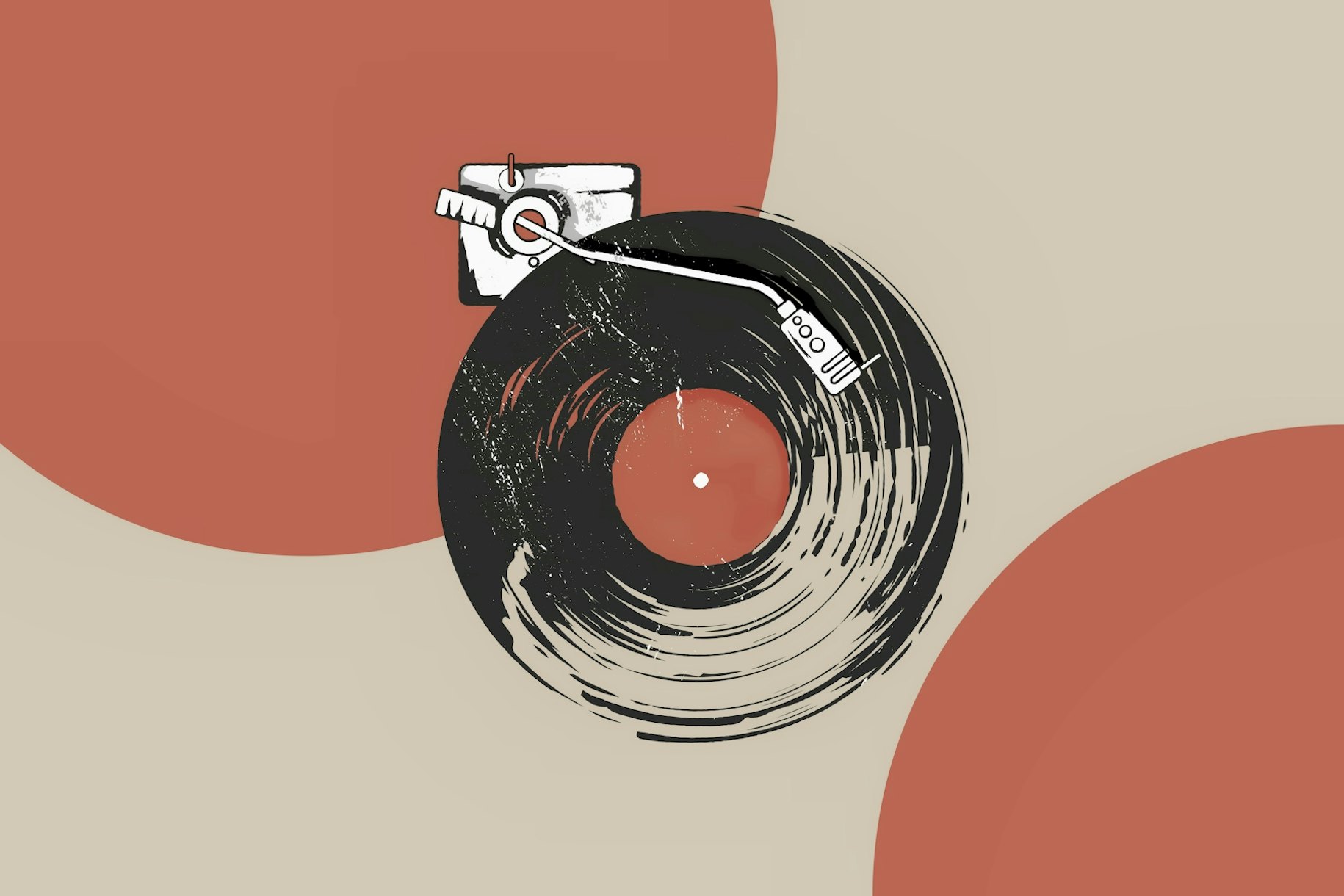 Vintage Record Player Wallpaper | Happywall