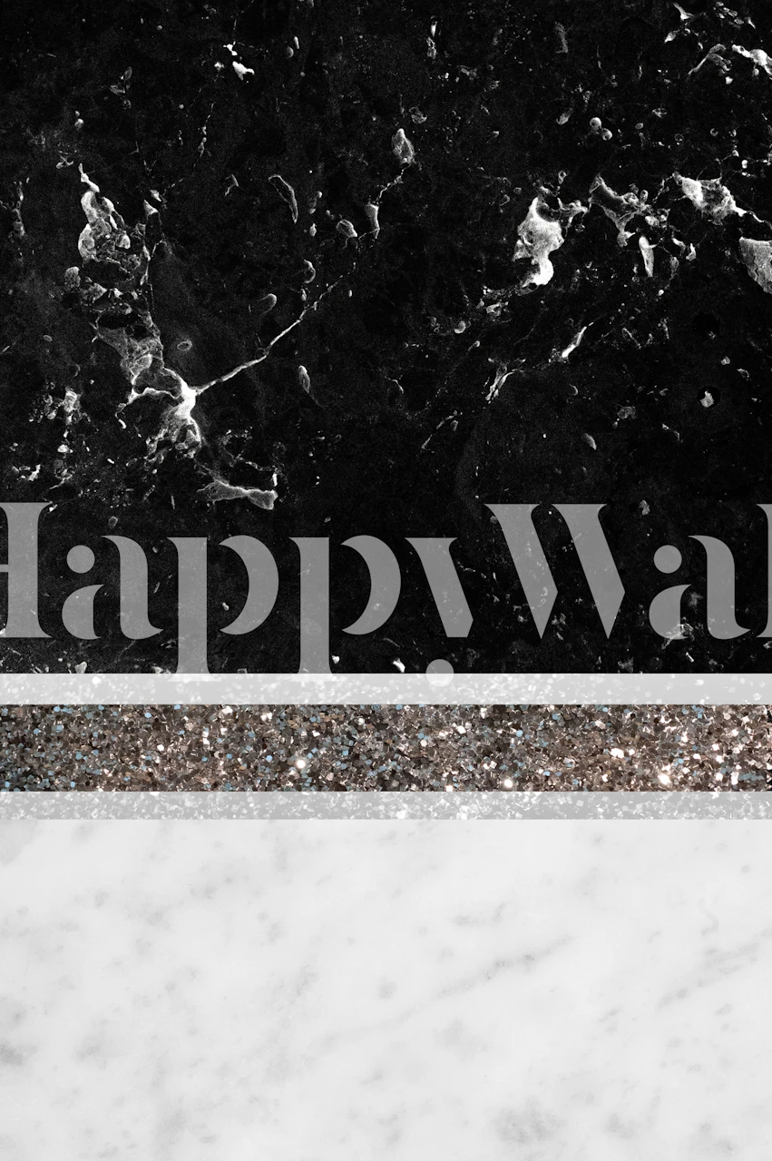 Black Marble Silver Stripe wallpaper in a room