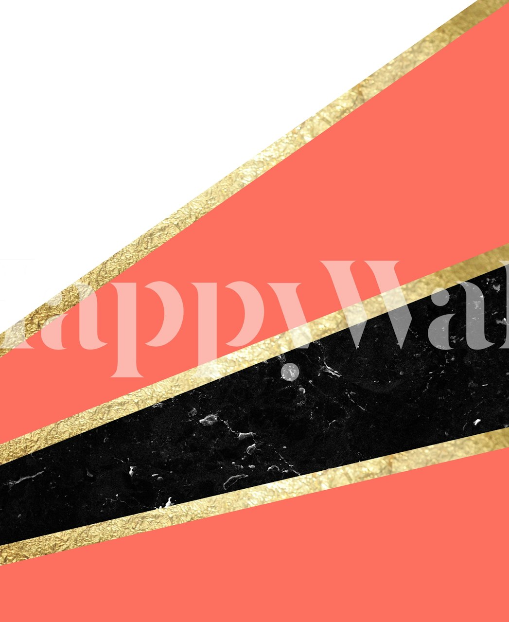 Living Coral Marble Stripes tapet i et rum