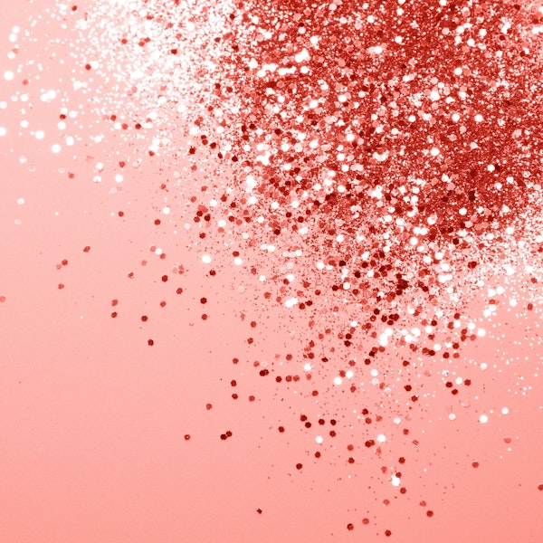 Living Coral Glitter 1
