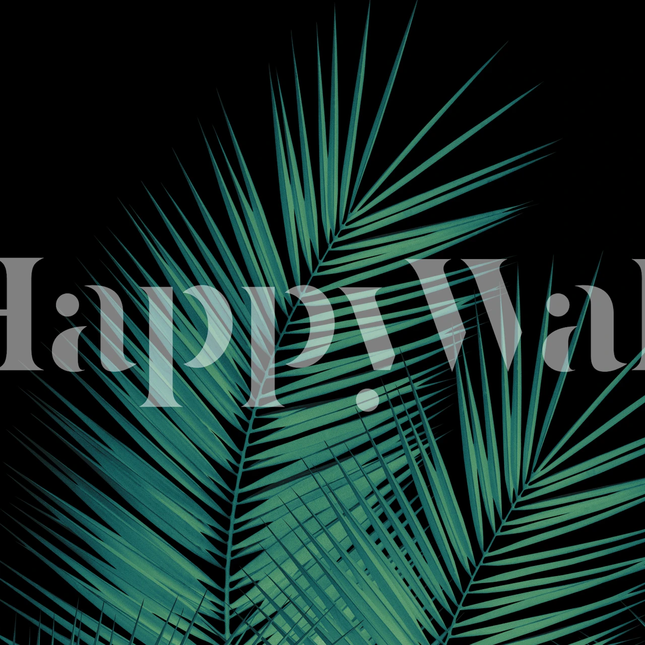 Groene palmbladeren in een kamer