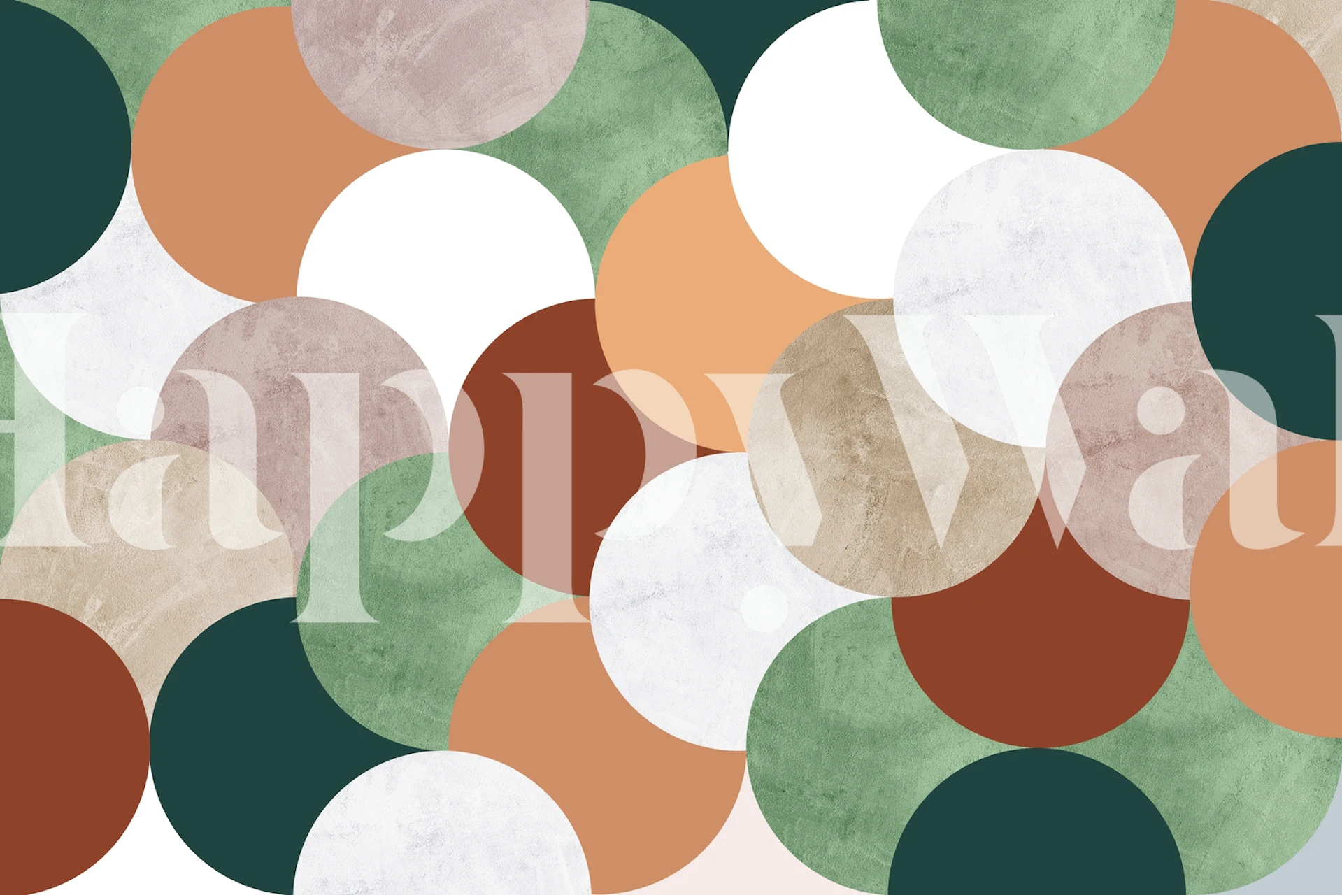 Mid Century Modern wallpaper Design in einem Raum