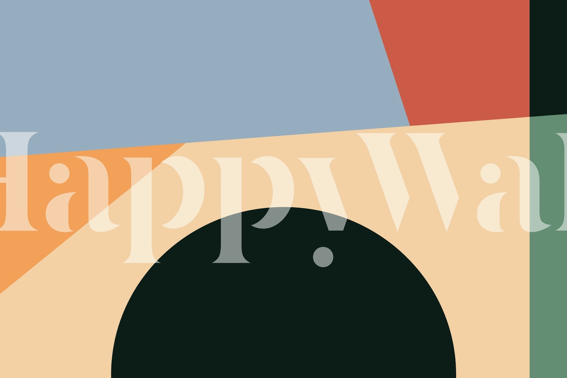 Geometric Shape Colors Wallpaper in a room