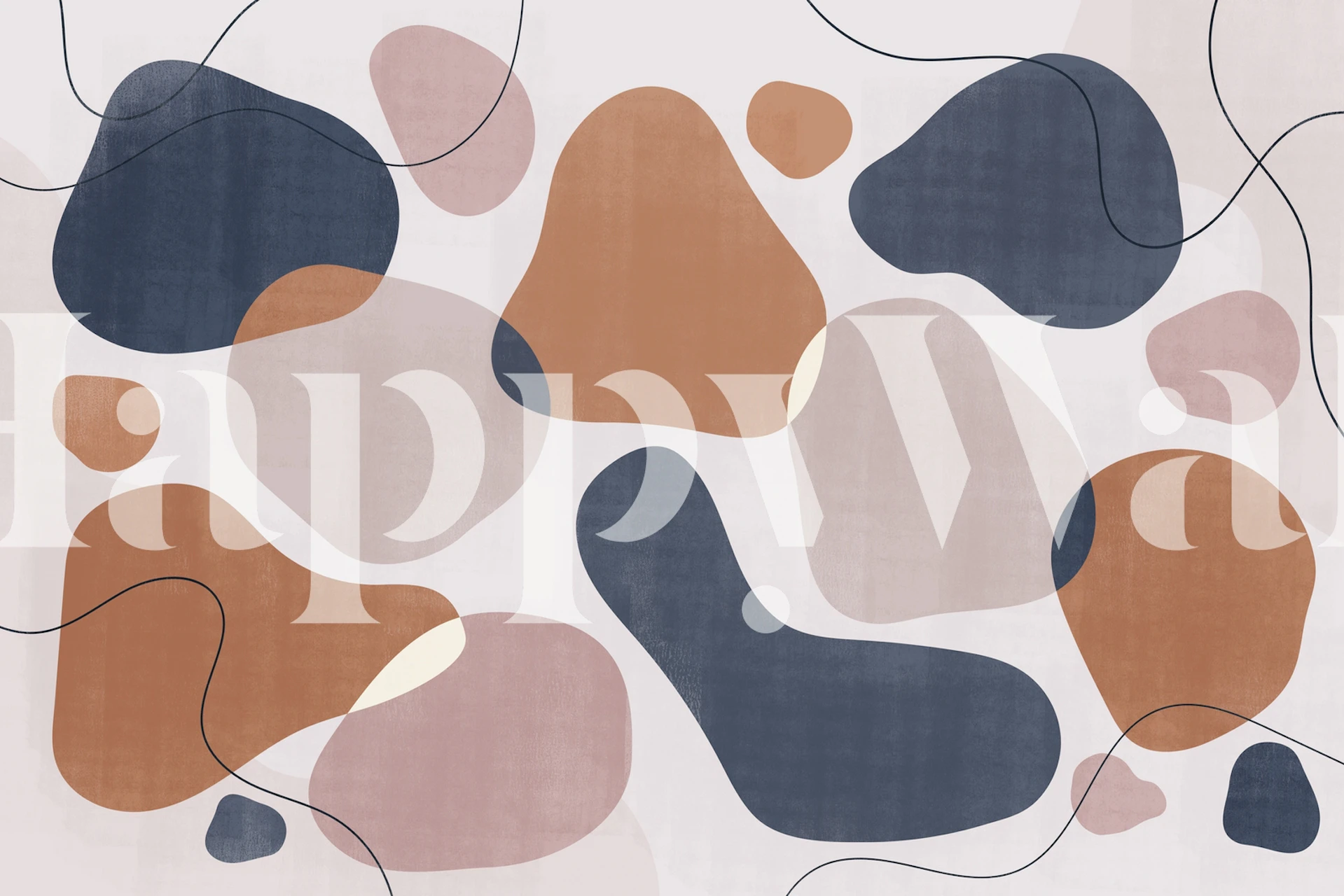 Tapeta abstraktních shapes v moderním interiéru