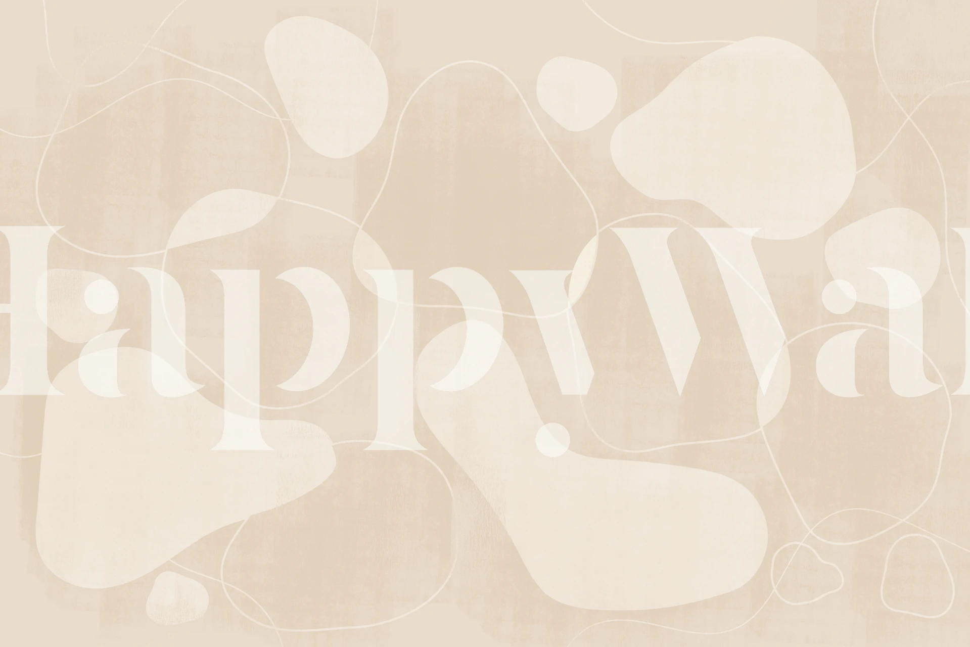 Fototapeta abstraktní organické tvary v béžových tónech