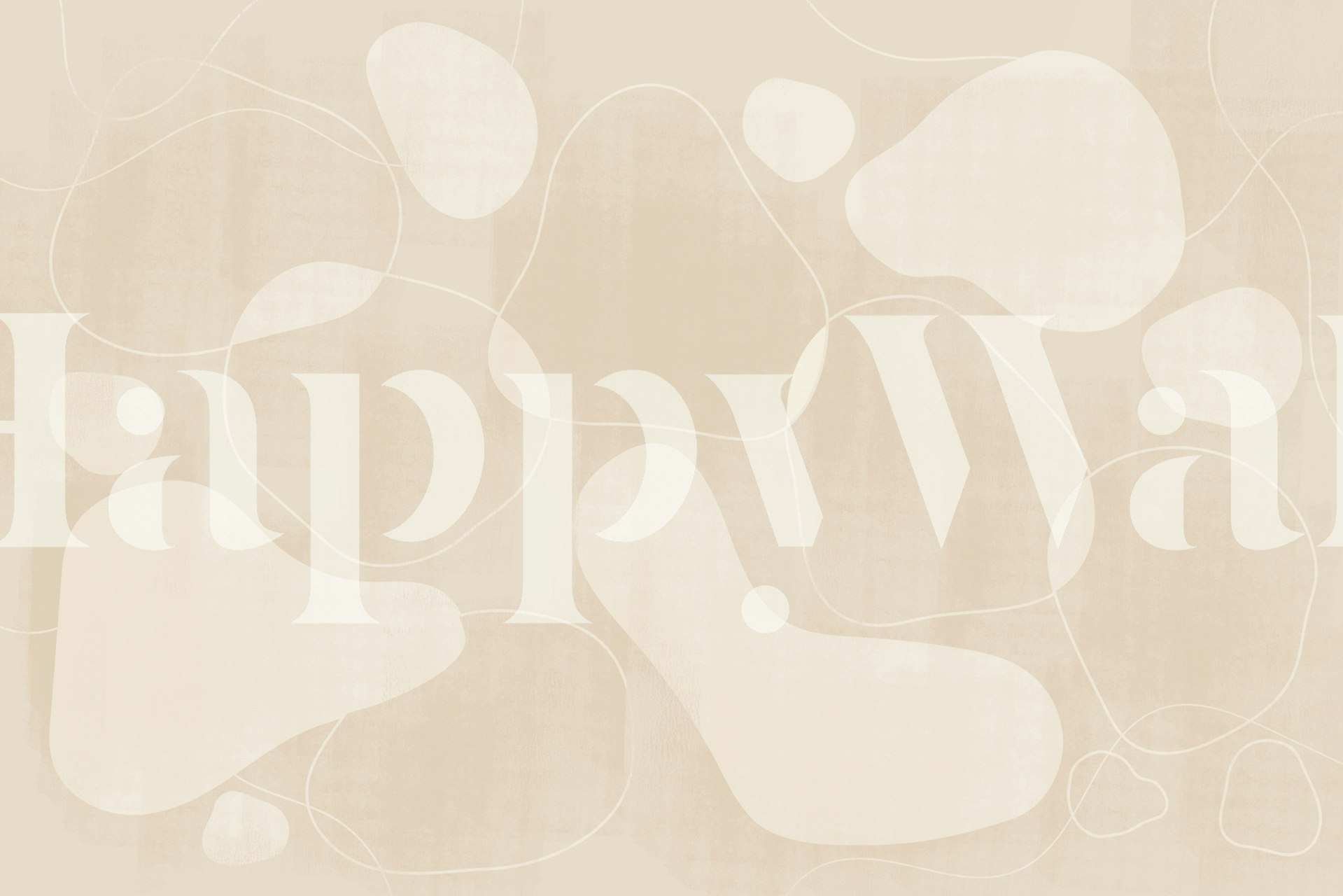 Abstract cream geometric shapes design wallpaper