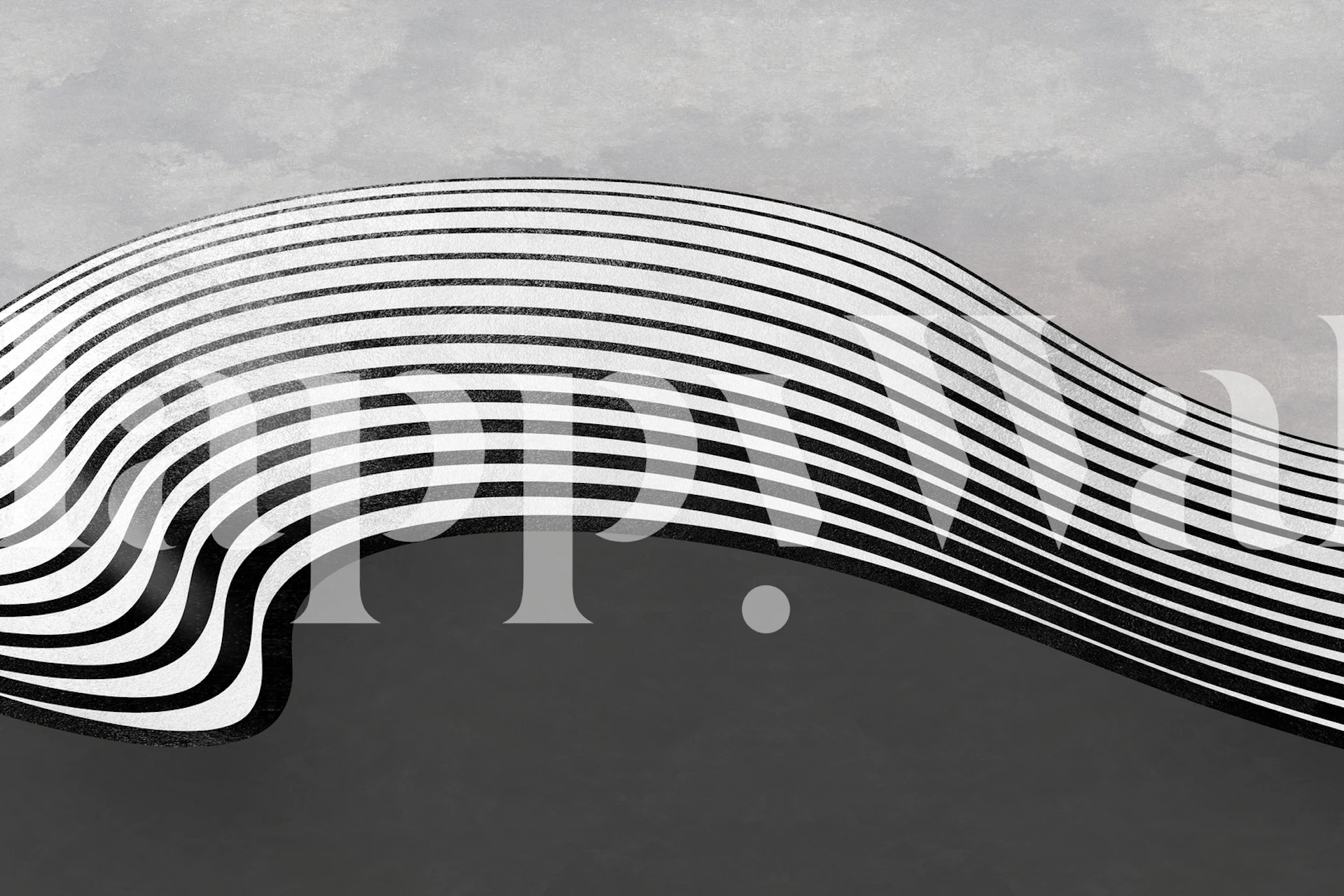 Fototapete mit abstraktem Wellenmuster in Grautönen