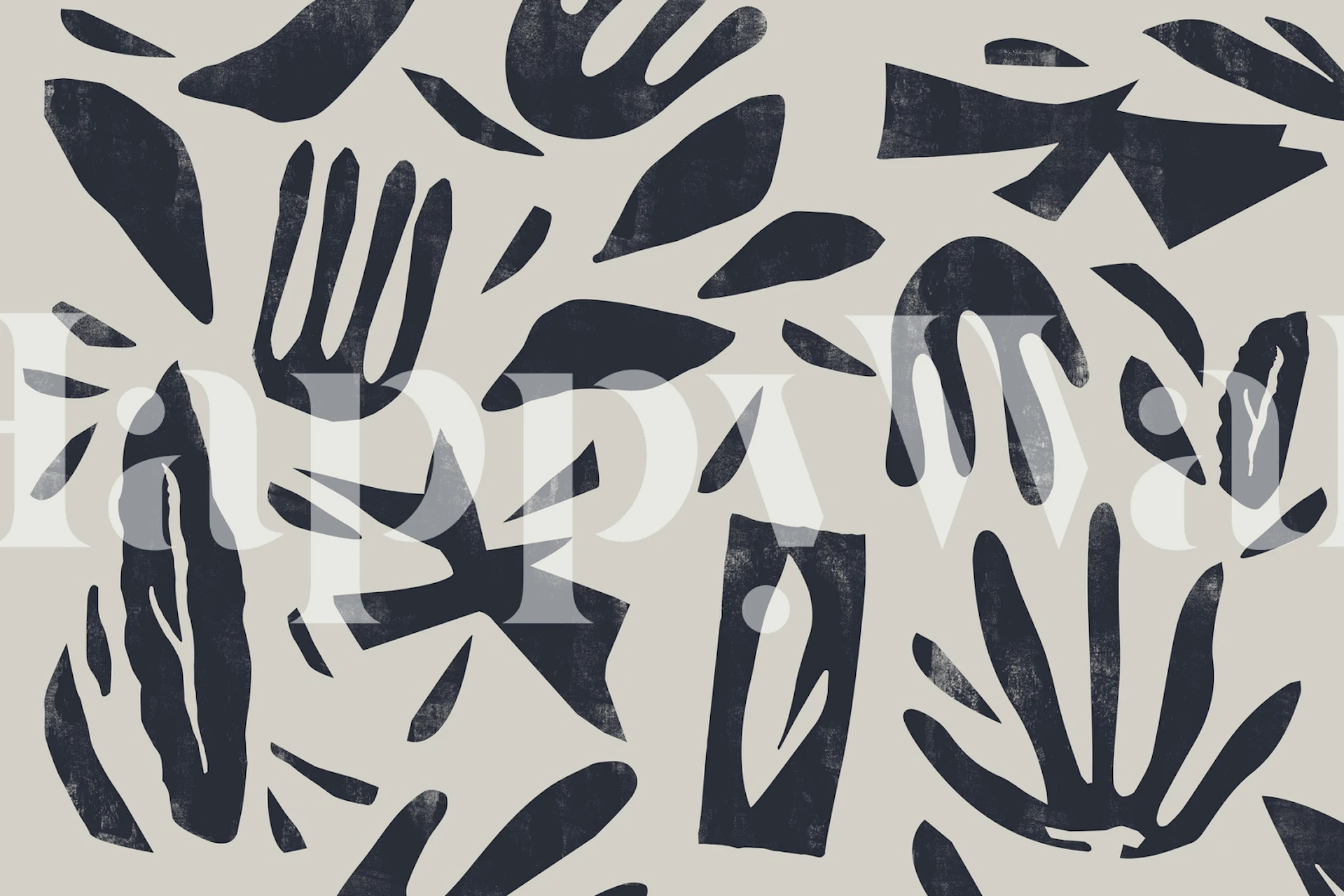 Abstract Matisse Rustic 1 wallpaper in a room