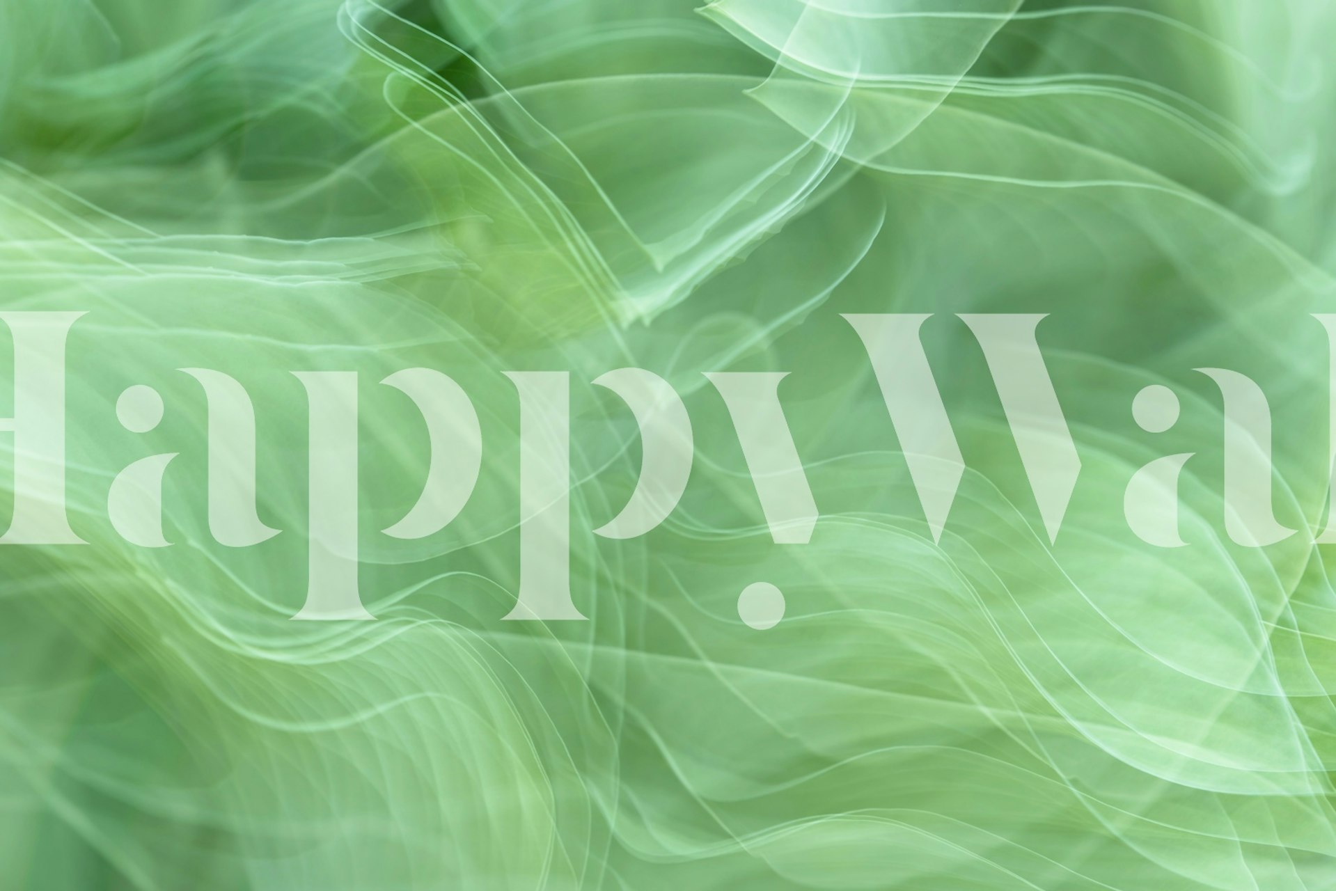 Abstract green swirls wallpaper