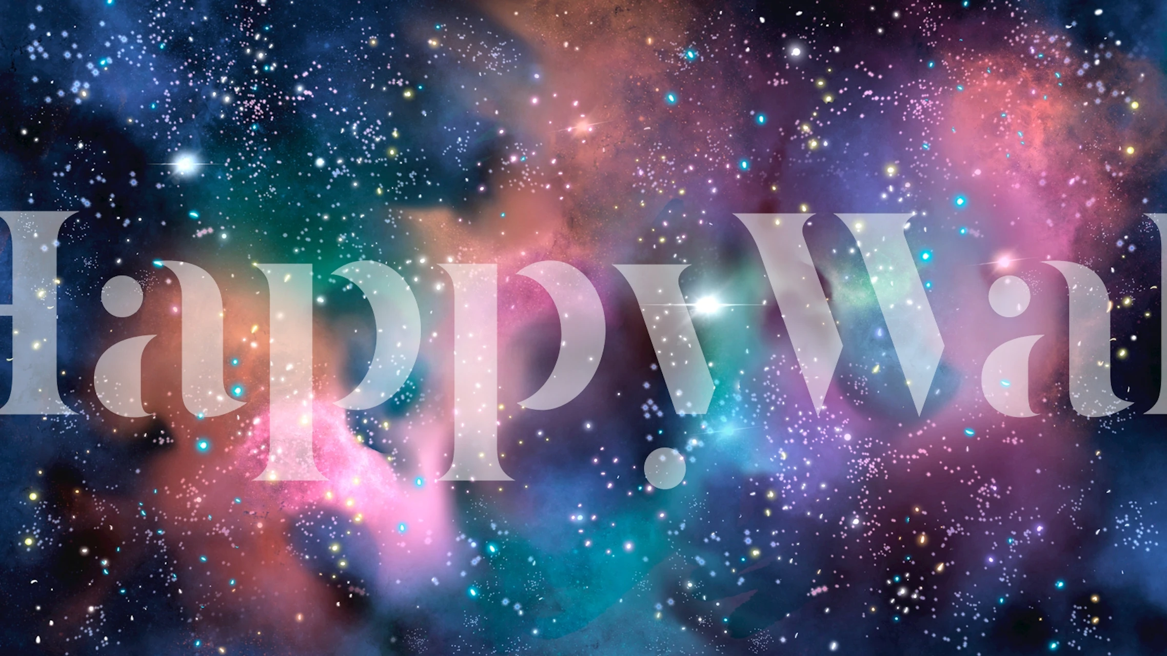 Colorful galaxy with stars and nebulae wallpaper