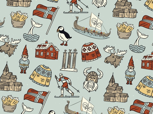 Norway Retro Pattern