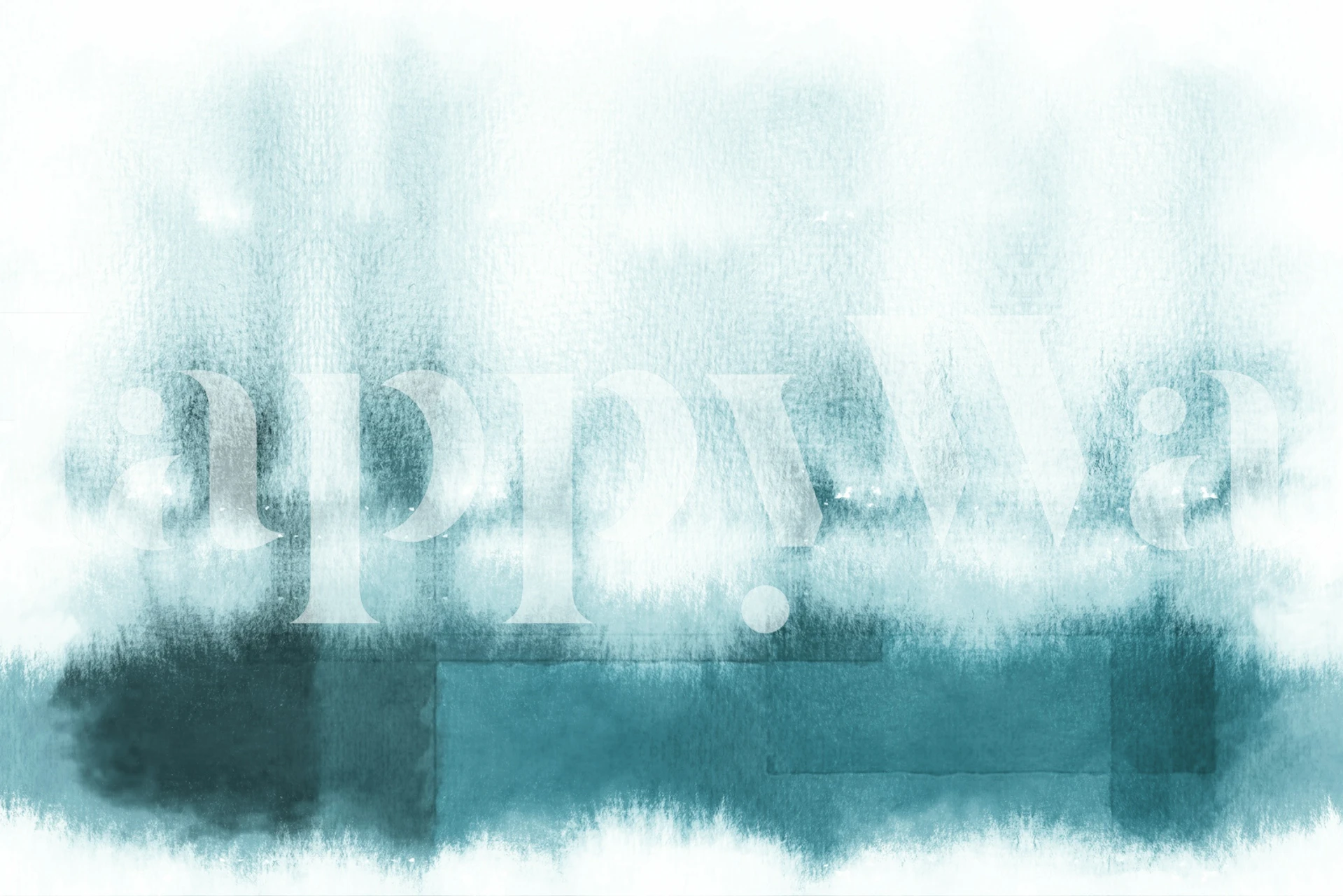 Teal Aqua Watercolor Horizon wallpaper display