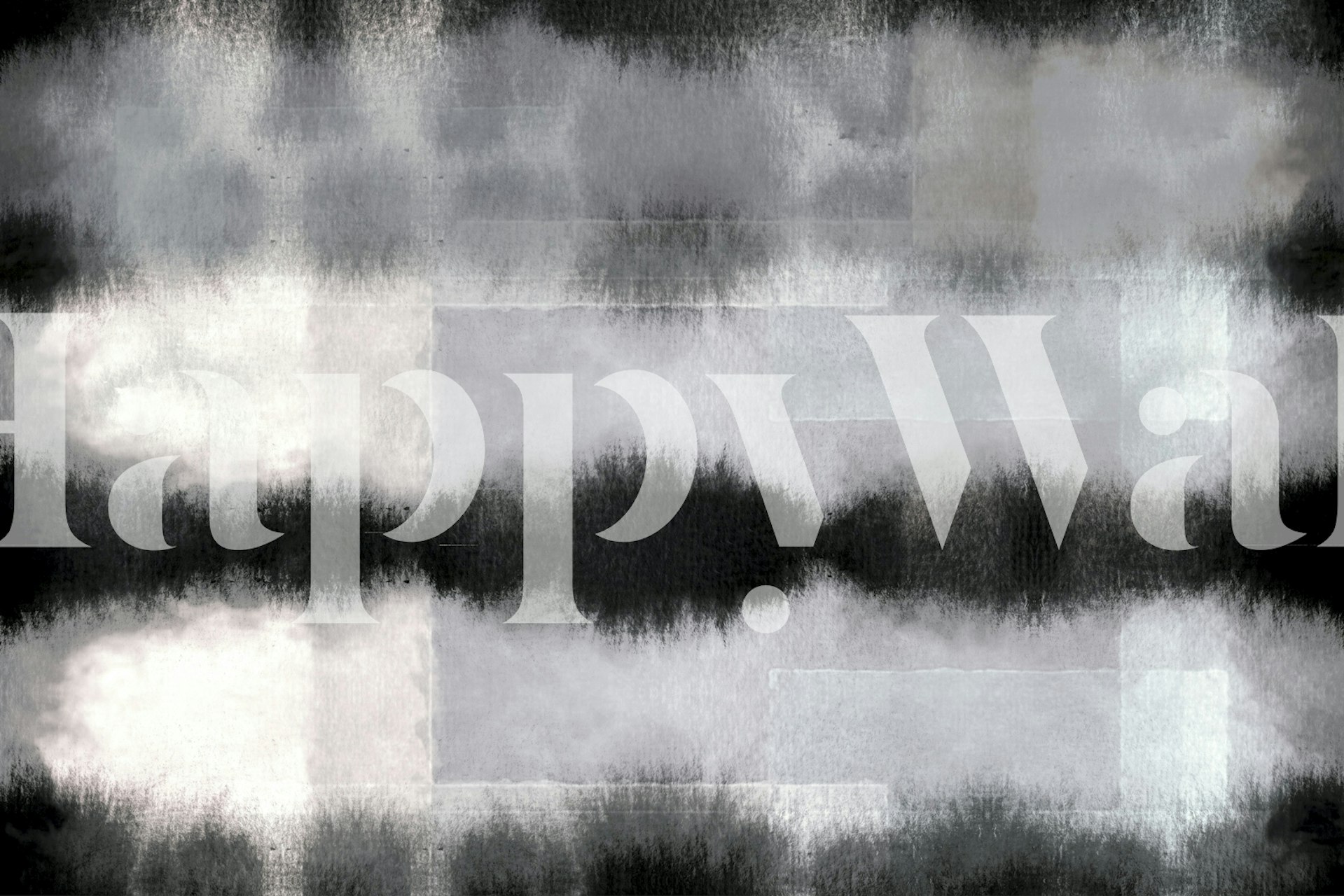 Black and white abstract wallpaper featuring dynamic brush strokes