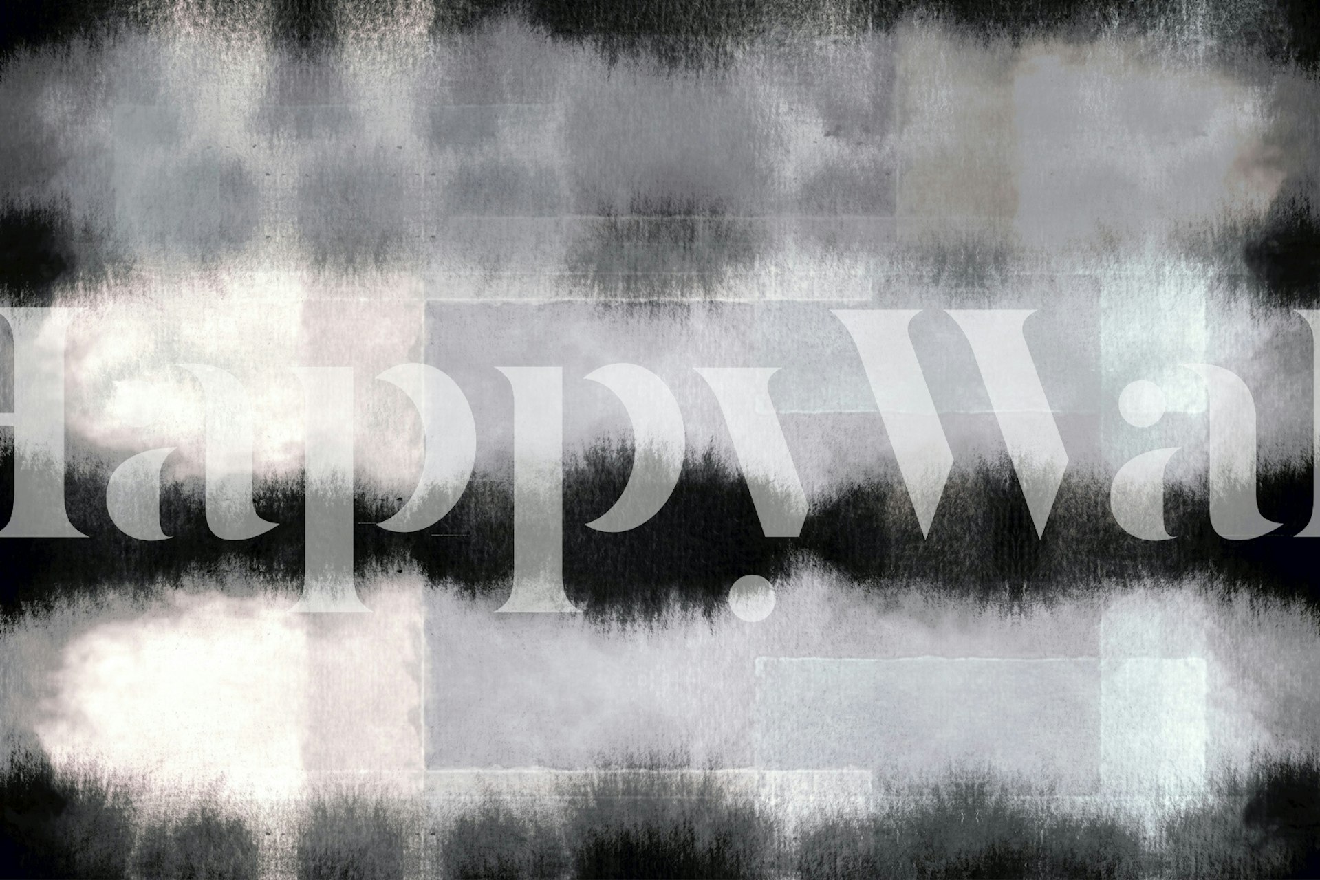 Black and white abstract wallpaper featuring dynamic brush strokes