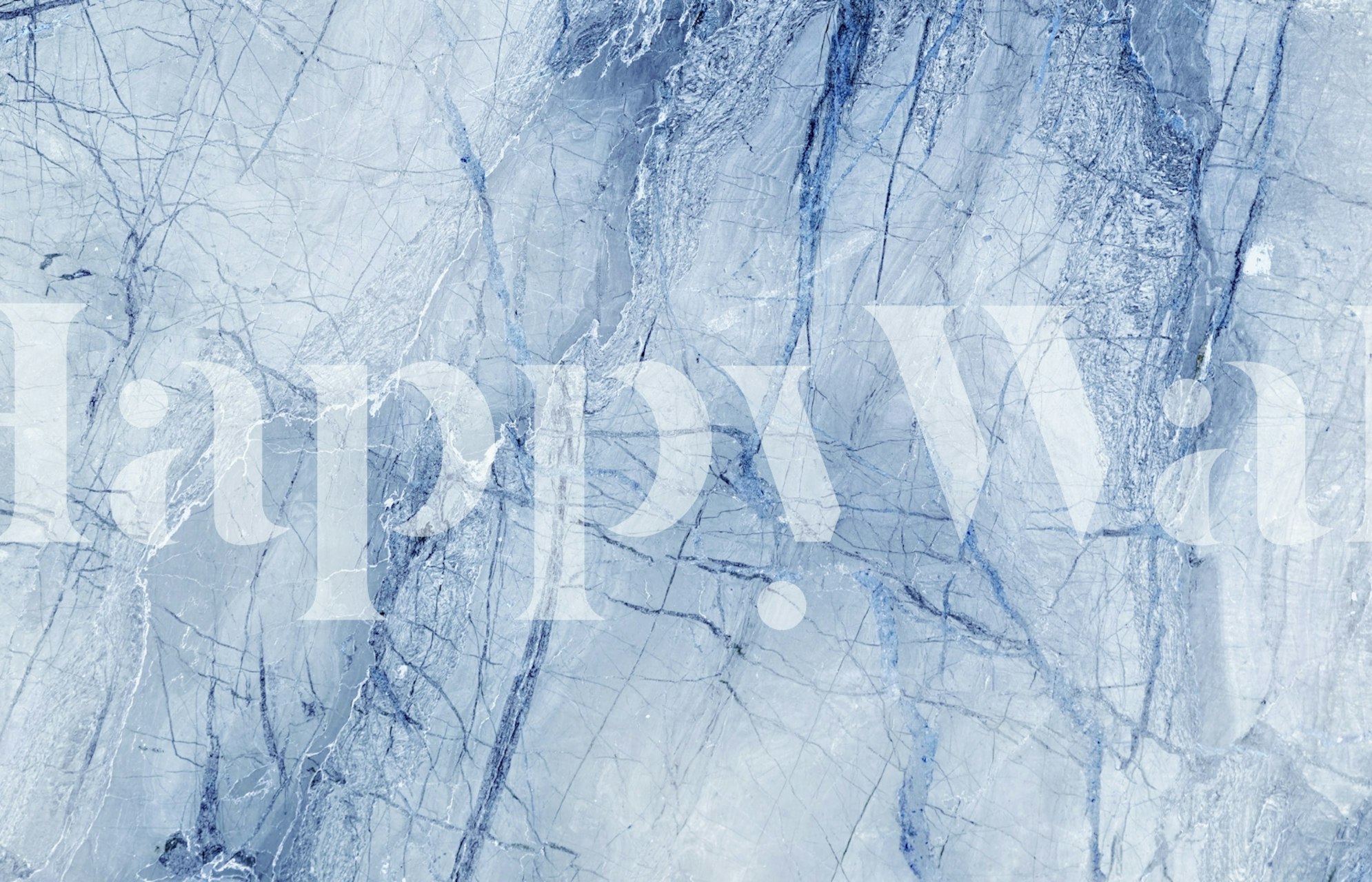 papel de parede Light Blue Marble Ocean em um quarto