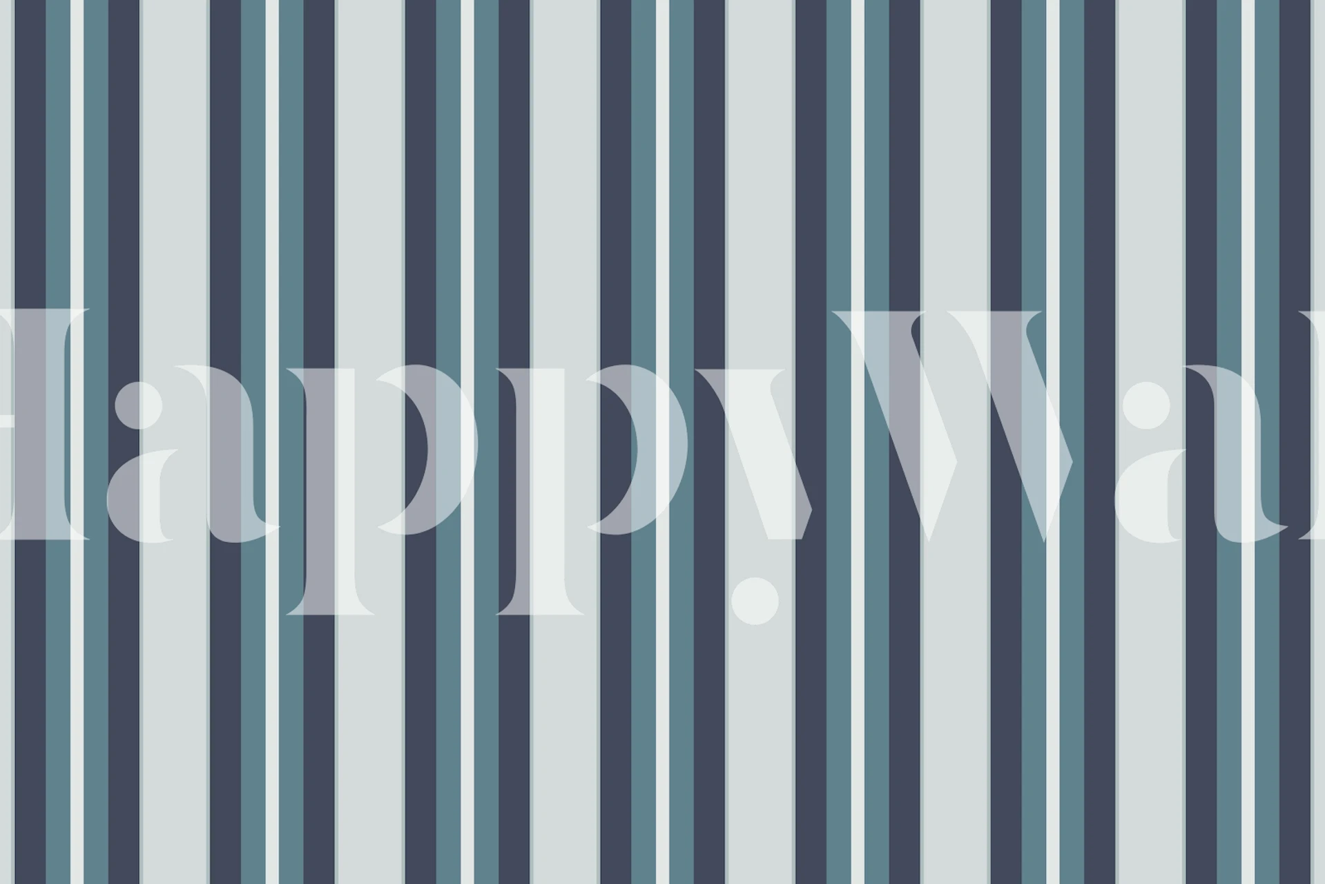 Classic Stripes Blueprint wallpaper in a room