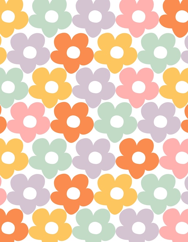 Retro Daisy Pattern Dream 1