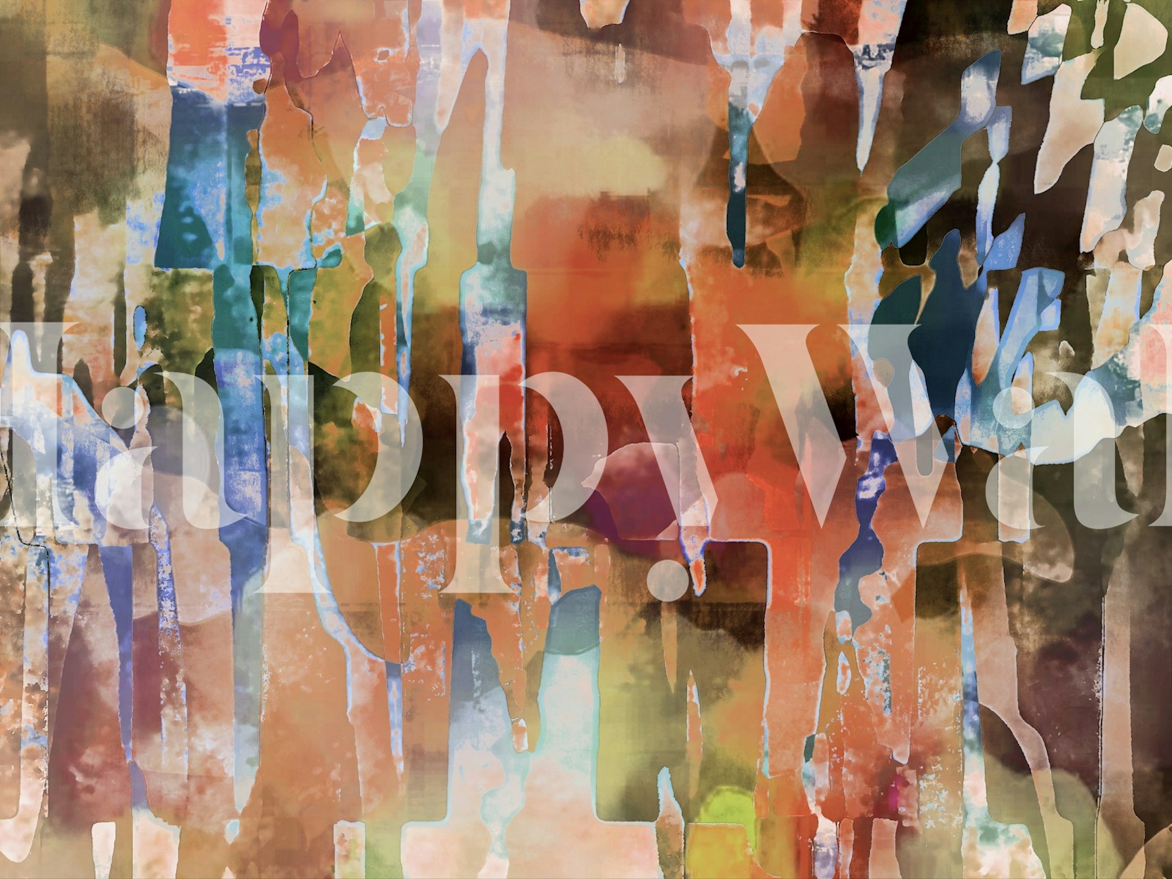 African Dye 11 tapet i en rumsmiljö