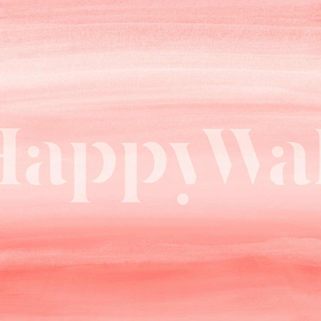 Living Coral Watercolor wallpaper in a room