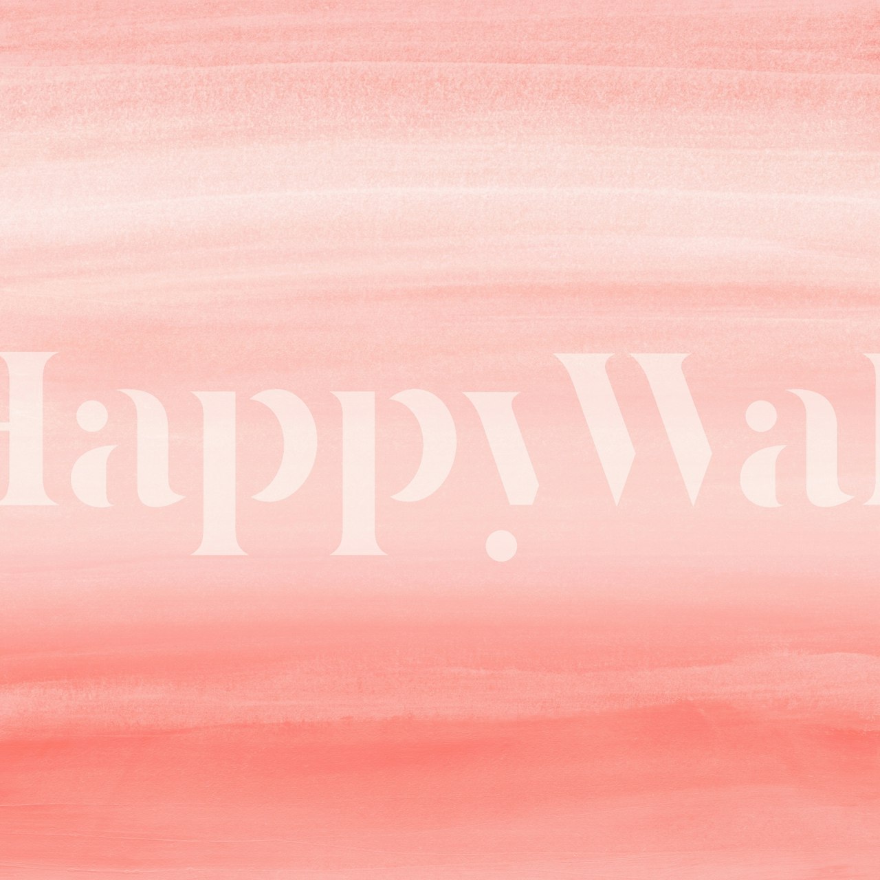 Living Coral Watercolor wallpaper in a room