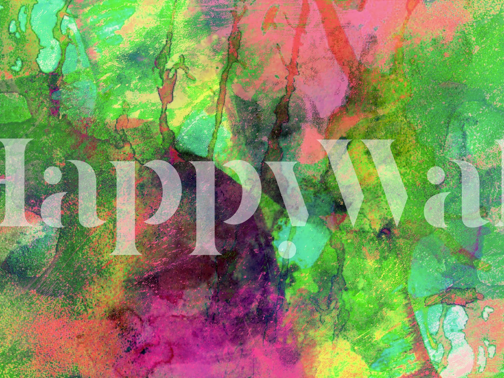 Watercolor Jungle wallpaper displayed in a room