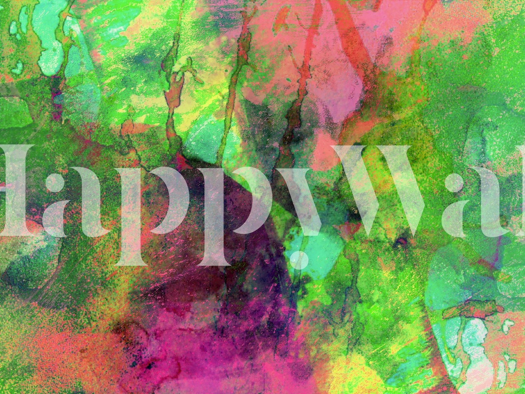 Ταπετσαρία Watercolor Jungle εμφανίζεται σε ένα δωμάτιο