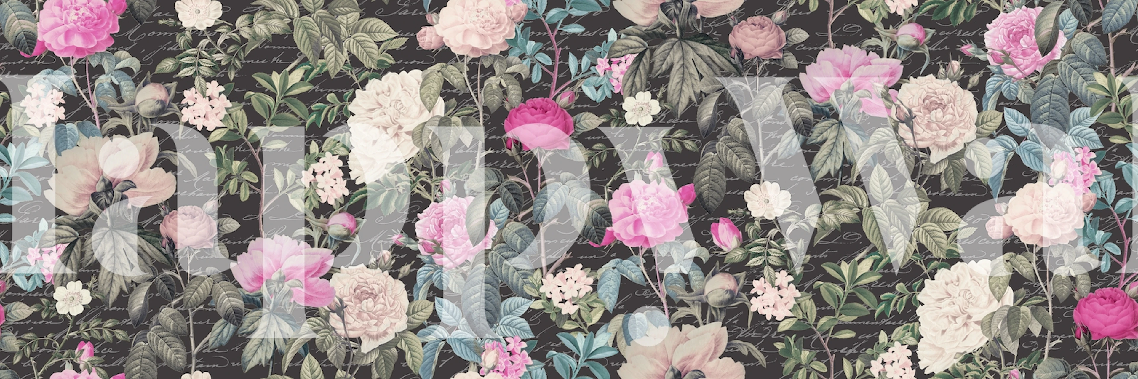 Moody Flower Romance tapetti huoneessa