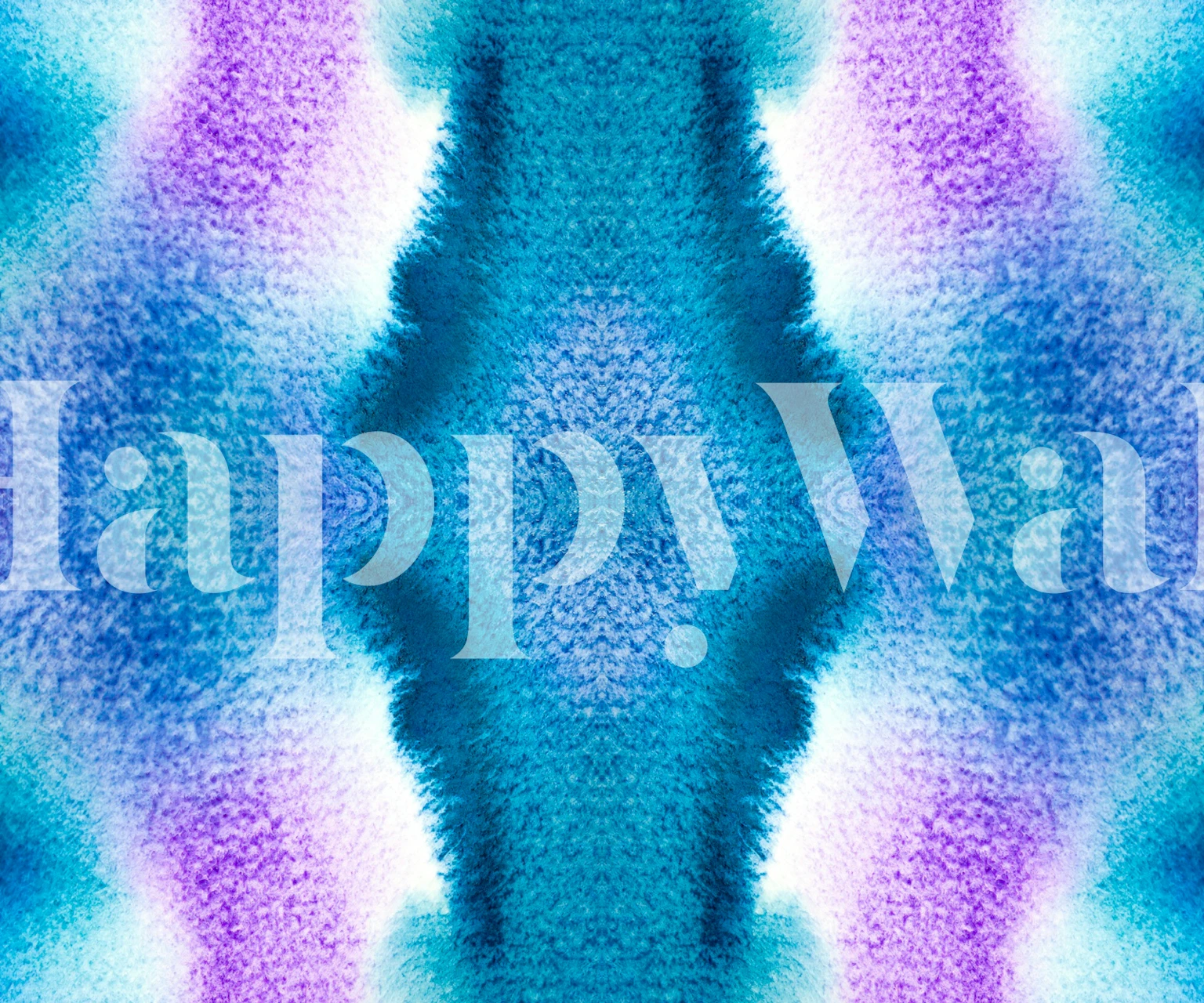 Turquoise and purple tie dye design wallpaper in watercolor style