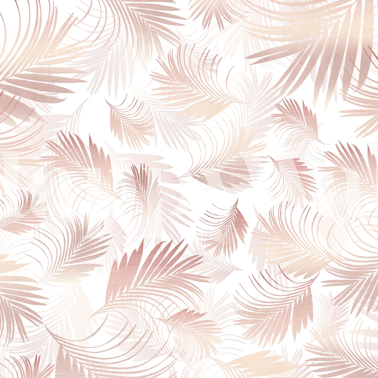Rose gold palm leaf wallpaper