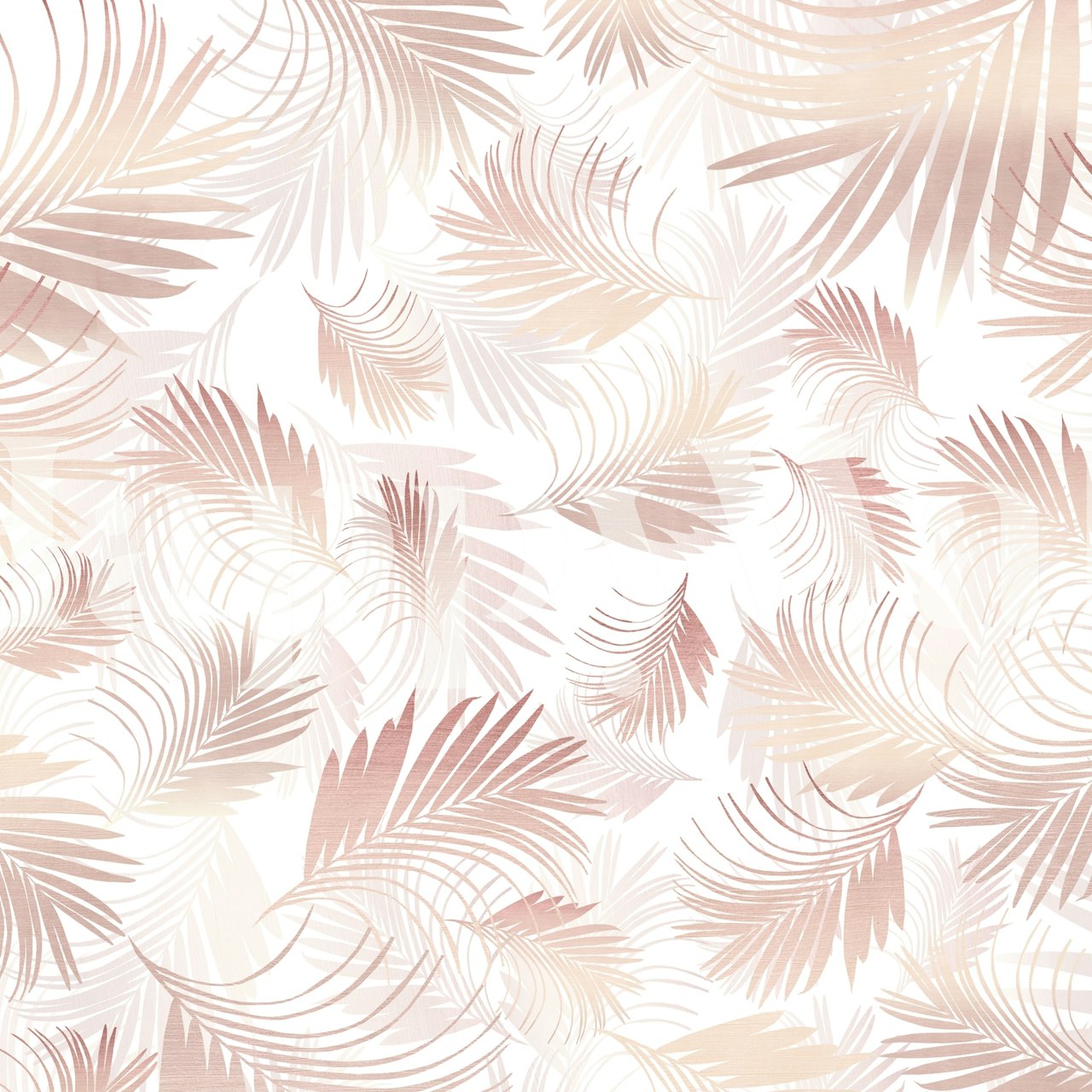 Rose gold palm leaf wallpaper