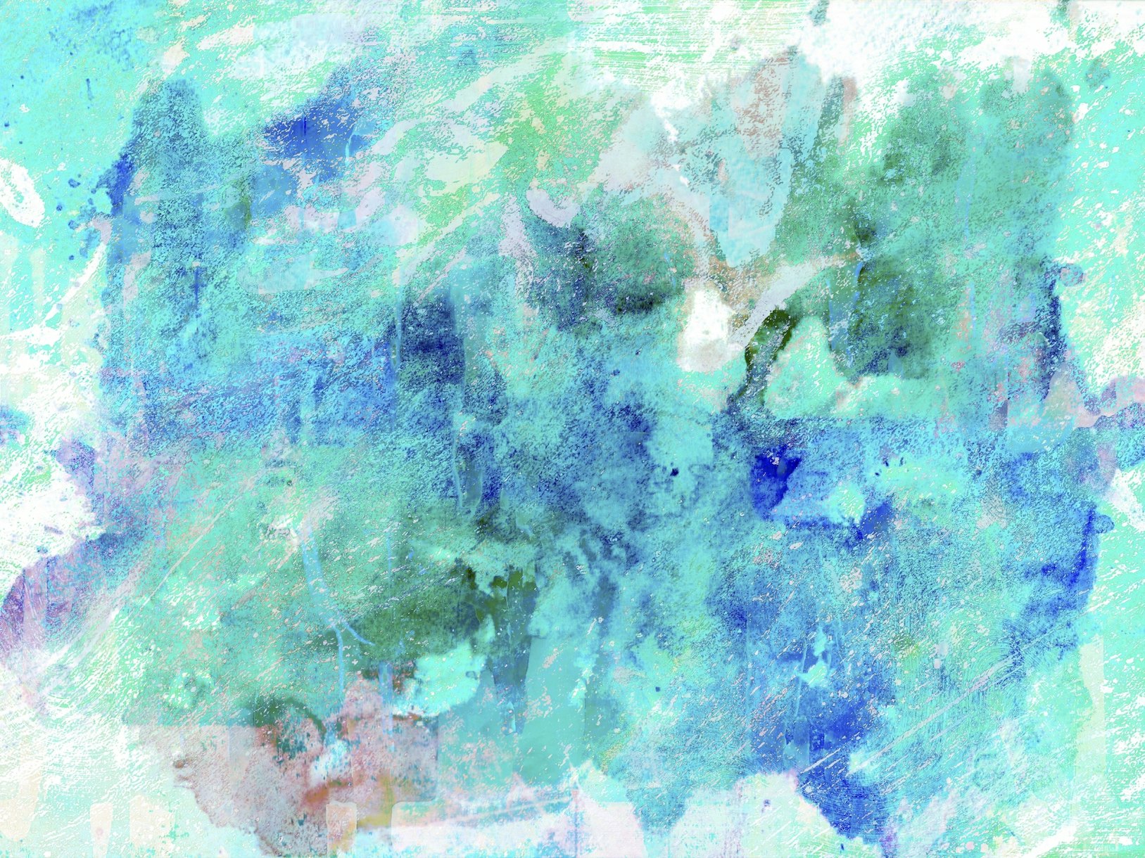 Bright Turquoise Dye Abstract Wallpaper by Happywall