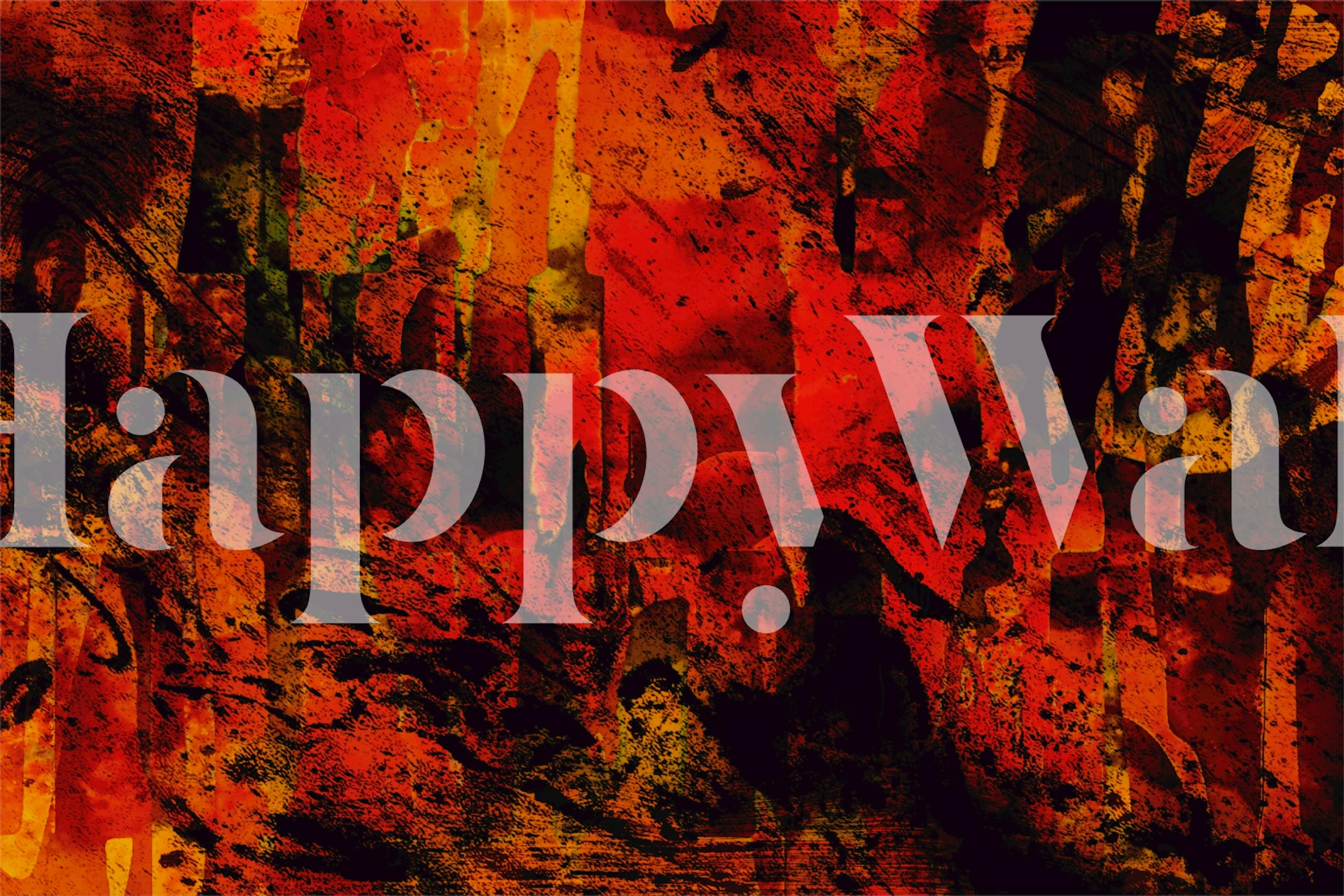 Warm Dye Abstract tapet i et rom