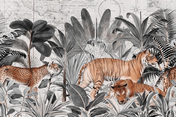 Vintage Tiger Jungle