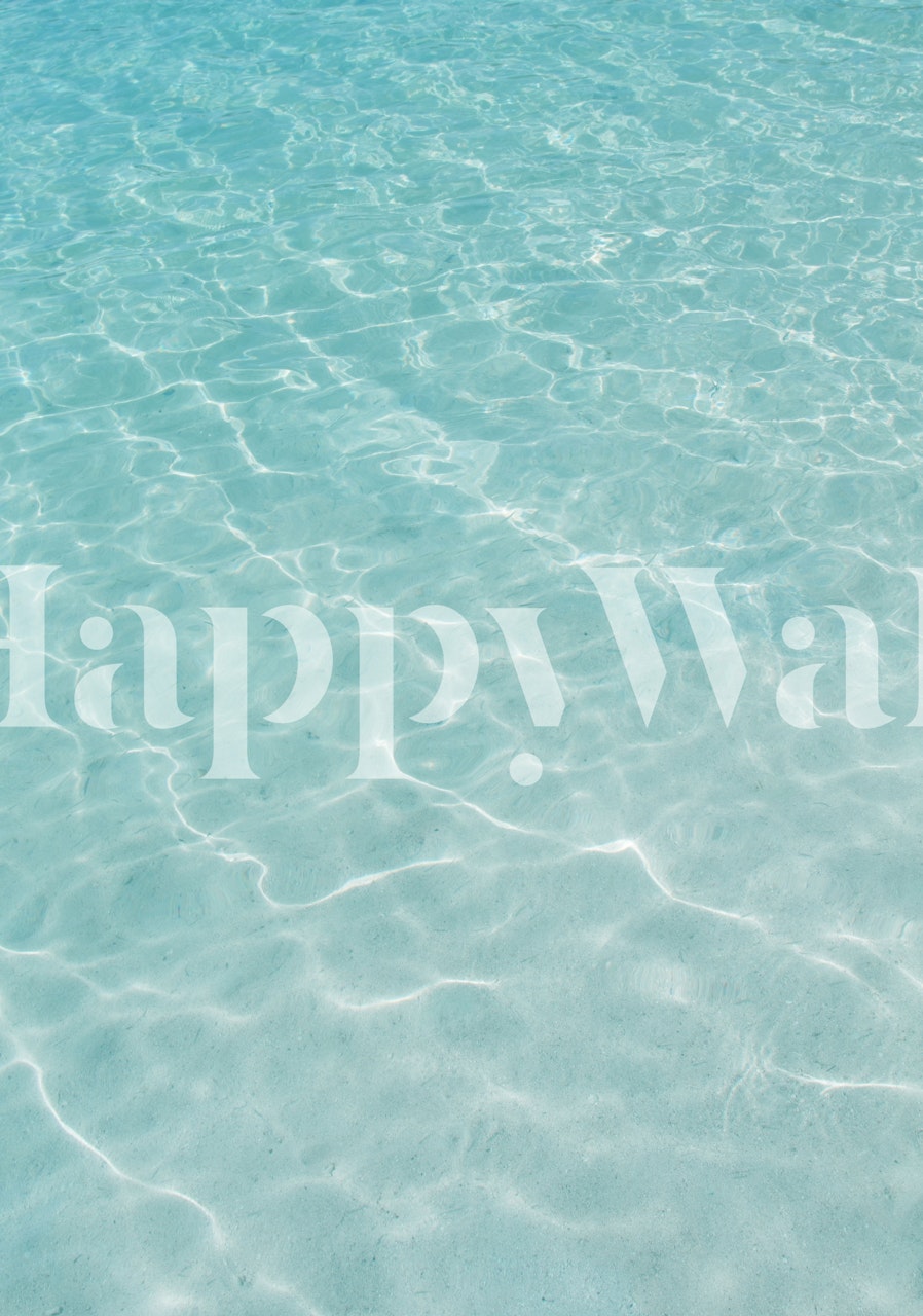 Kristallinkirkas turkoosi vesiseinämaalaus.