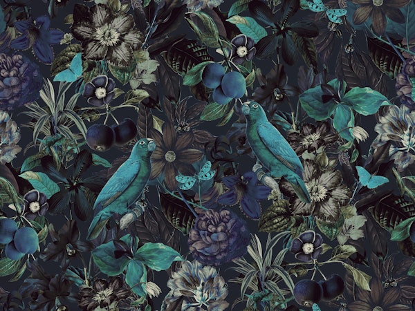 Dark Teal Jungle Paradise