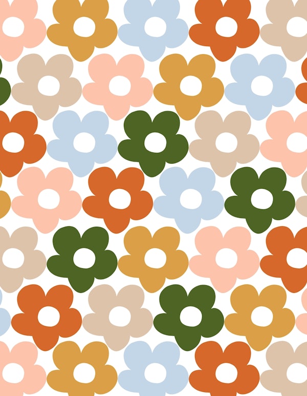 Retro Daisy Pattern Dream 2