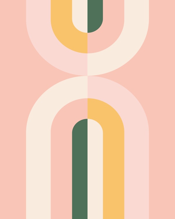 Midcentury Rainbow Abstract