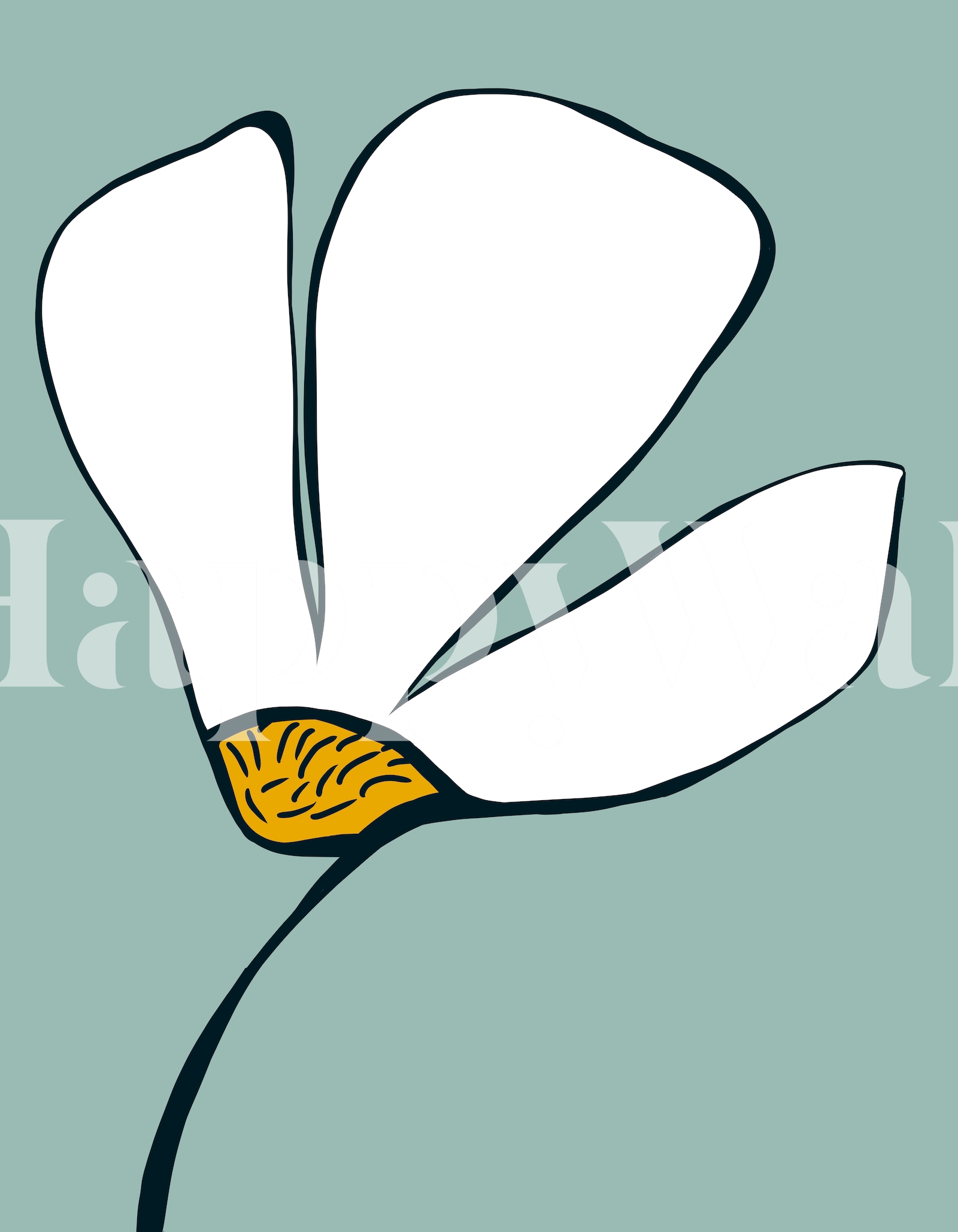 Abstract Daisy Flower 1 Wallpaper Happywall   Abstract Daisy Flower 1 Masked 