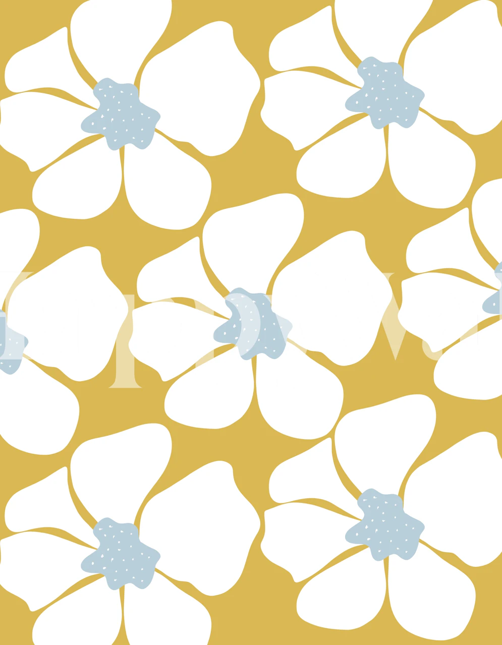 Abstract Flower Glam 4 tapetdesign i ett rum