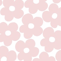 Retro Blush Pink Daisies 1 papel pintado