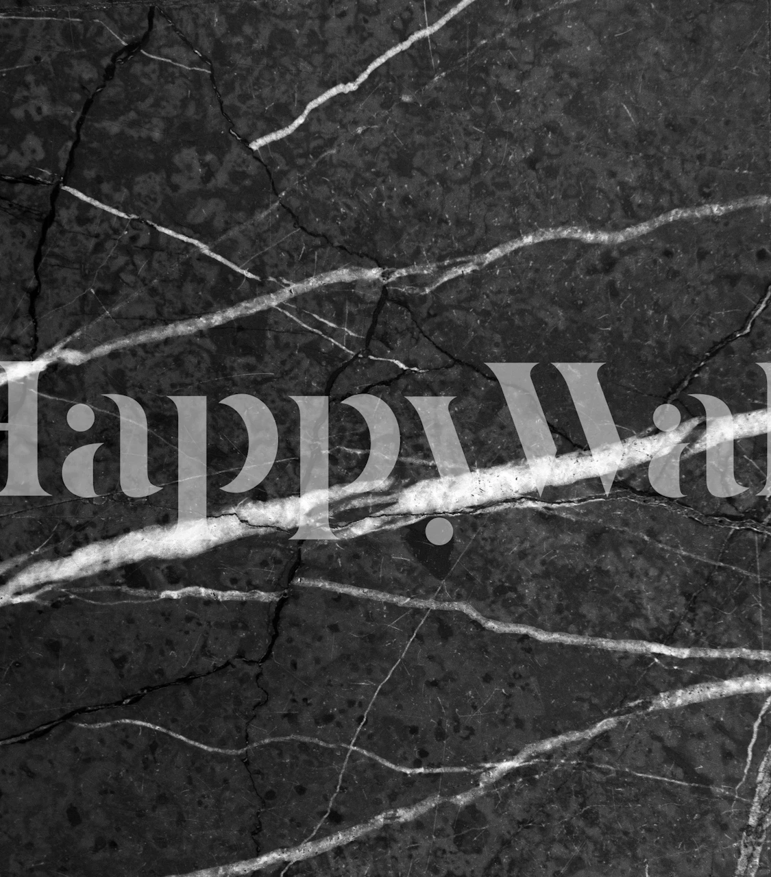 Elegante Tapete mit grauem und schwarzem Marmormuster und natürlicher weißer Maserung