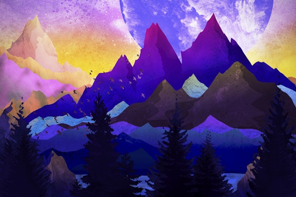 The magical colorful mountains